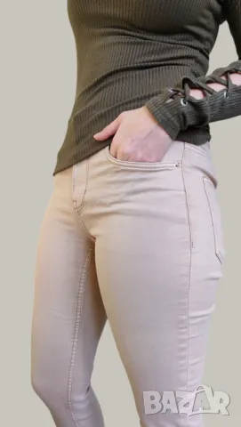 Бежови дънки H&M, снимка 3 - Дънки - 48632343