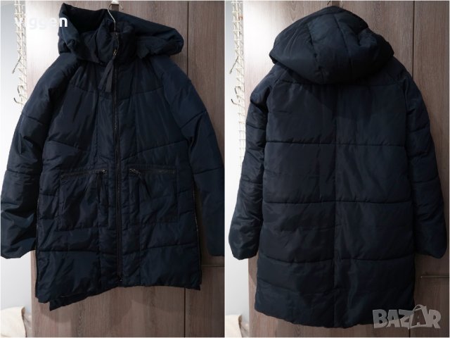 Оригинално модерно пухено яке на Armani Jeans. Размер S. Цвят син.