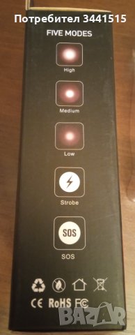 Алуминиев фенер Superfire C8-F, 230lm, 165m LED , снимка 3 - Къмпинг осветление - 43854377