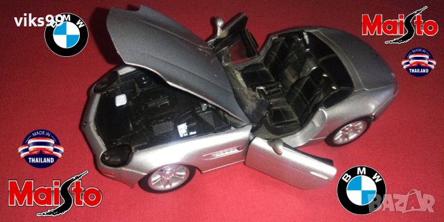 Метална количка BMW Z8 Maisto - Мащаб 1:24, снимка 1 - Колекции - 38293914