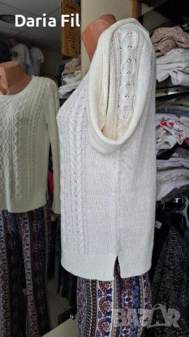 Блузи плетиво с плетеници и по ръкавите, снимка 6 - Блузи с дълъг ръкав и пуловери - 53376965