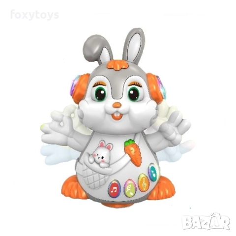 Танцуващо зайче с музика и светлина, снимка 10 - Музикални играчки - 51699920