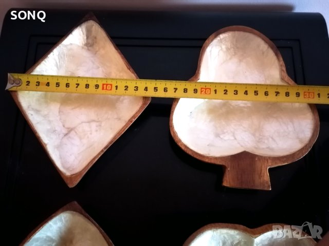 Прекрасни Дървени Фруктиерки Със Седеф-Цветовете На Картите, снимка 8 - Антикварни и старинни предмети - 40730888