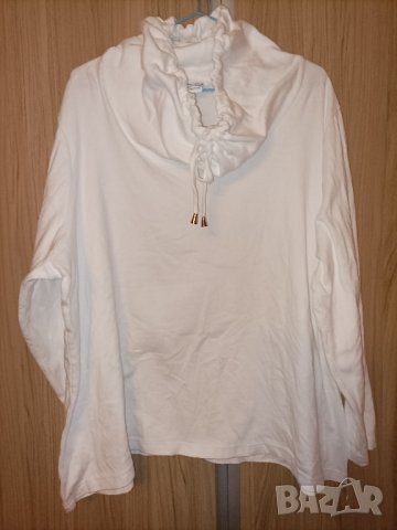 Макси бяла памучна блуза