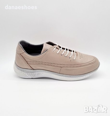 Дамски спортни обувки от естествена кожа в бежово , снимка 4 - Дамски ежедневни обувки - 40462657