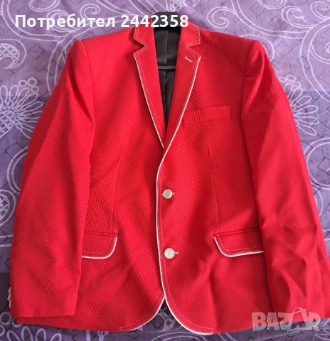 Мъжко червено сако, снимка 1 - Сака - 38691885