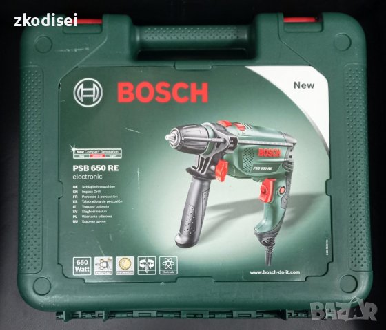 Дрелка BOSCH PSB 650 RE, снимка 3 - Бормашини - 43340836