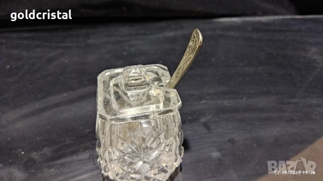 стар кристален съд за хайвер , снимка 8 - Антикварни и старинни предмети - 51247901
