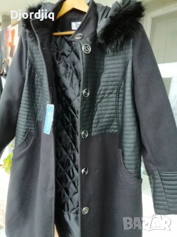 НОВО черно палто ХХЛ, снимка 7 - Палта, манта - 52318609