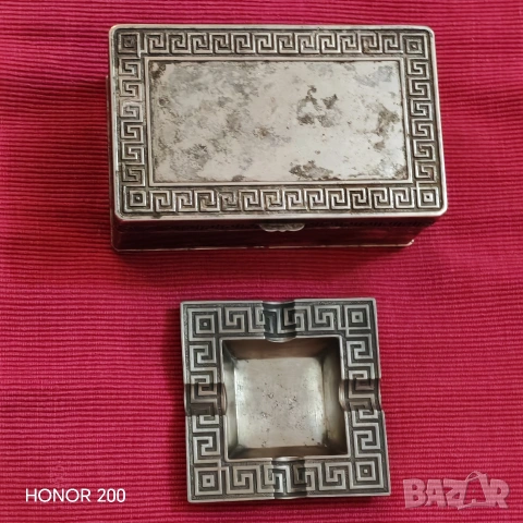 Винтидж комплект кутия за бижута и пепелник кутия за бижута и пепелник VERA LUCINO. 