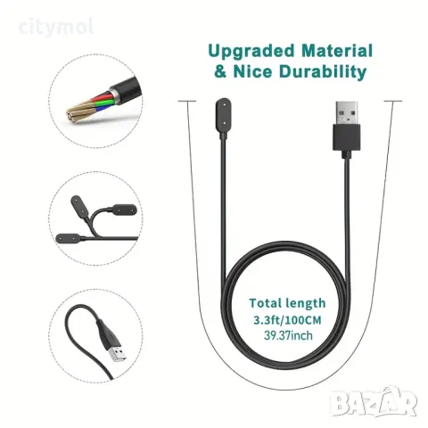 Зарядно за Huawei Watch Fit/Fit2, Huawei Band 9/8/7/6/Huawei 4X/Honor Watch ES/Honor Band 7/6, снимка 6 - Смарт гривни - 49271313