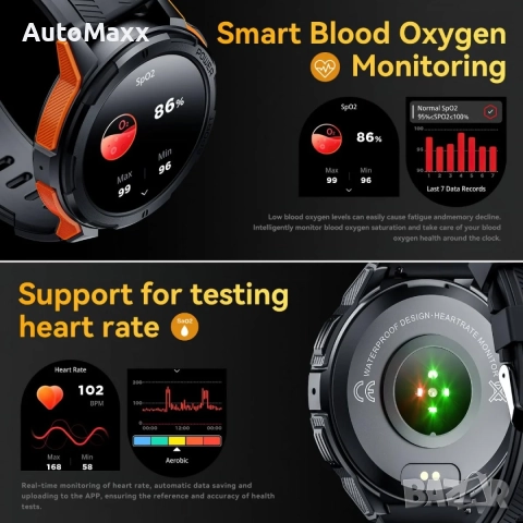 Oukitel BT10 Смарт часовник , снимка 3 - Мъжки - 52717220