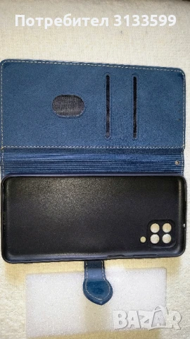 Нов кожен калъф за Samsung в синьо с магнитно закопчаване , снимка 5 - Калъфи, кейсове - 50712487