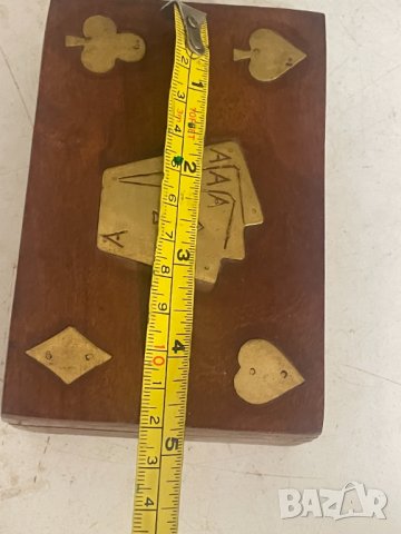 кутия с медни/бронзови елементи, снимка 5 - Антикварни и старинни предмети - 33617114
