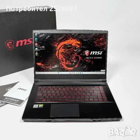 MSI Thin/15,6” 144Hz IPS/RTX 2060 6GB/i5-10300H/16GB RAM/512GB NVMe, снимка 1