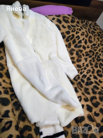 Ново дамско пухено палто+Подарък пухен шал, снимка 11 - Якета - 52025614