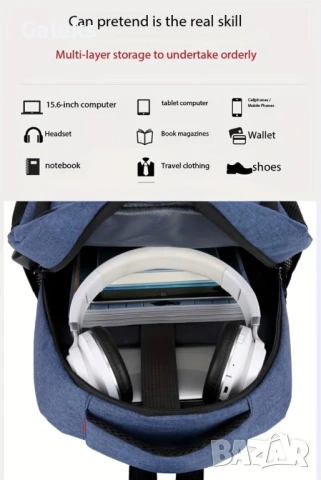 Мъжки ултра леки и компактни, ежедневни раници за спорт, туризъм и работа (+ за лаптоп 16"), снимка 13 - Раници - 51008398