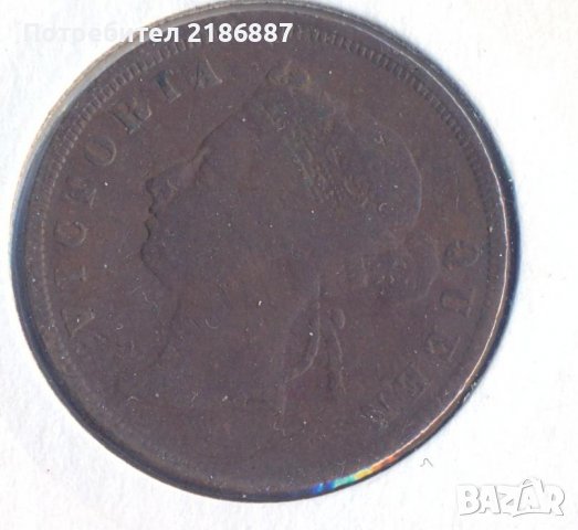Стрейтс сетлементс 1 цент 1889 година, снимка 2 - Нумизматика и бонистика - 38668027