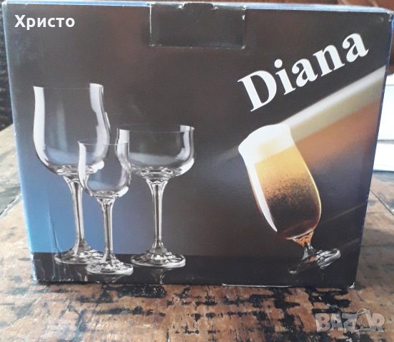 чешки кристал чаши за бира Bohemia crystal Диана комплект 6 броя, снимка 7 - Сервизи - 34607331
