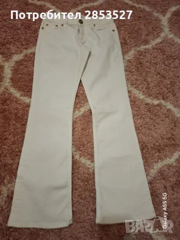 Бели Дамски Дънки , снимка 2 - Дънки - 49547656