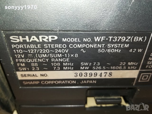 sharp wf-t379z made in japan 1804211157, снимка 16 - Радиокасетофони, транзистори - 32590564