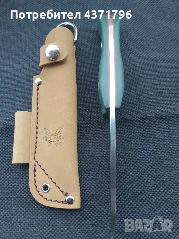 Нож Benchmade Bushcrafter с кожена кания , снимка 9 - Ножове - 49122296