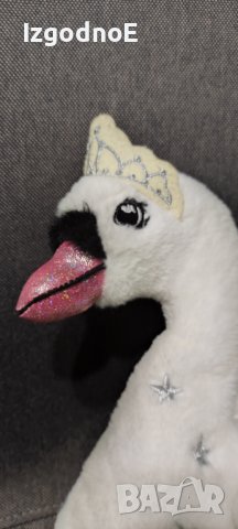 Плюшен лебед, снимка 3 - Плюшени играчки - 43976317