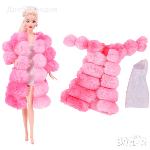 Комплект рокля и палто за барби, снимка 9 - Кукли - 43939498