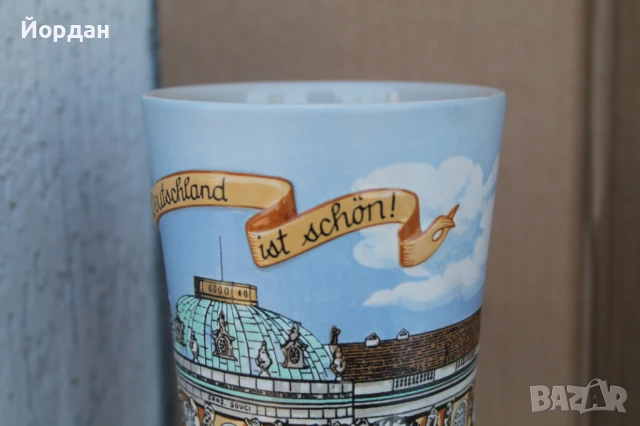 Немска порцеланова халба за бира, снимка 2 - Колекции - 50715003