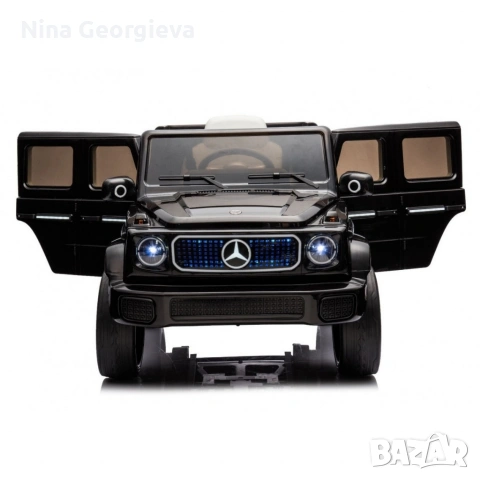 Акумулаторен джип Mercedes EQG Electric G-Class 12V с отварящи се врати меки гуми 4x4, снимка 7 - Детски велосипеди, триколки и коли - 53565869