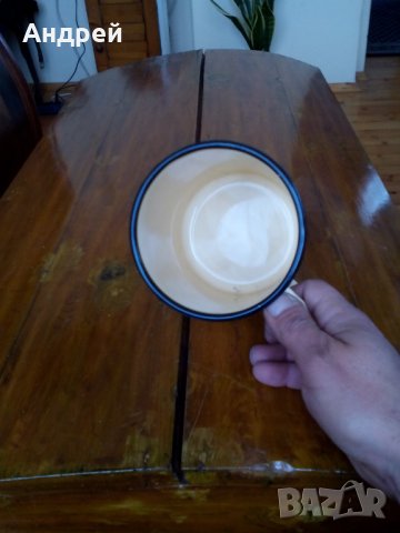 Старо емайлирано канче,чаша #4, снимка 5 - Антикварни и старинни предмети - 27488175