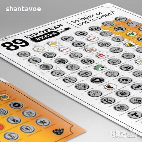 Скреч постер 89 европейски бири, снимка 3 - Подаръци за рожден ден - 27521986