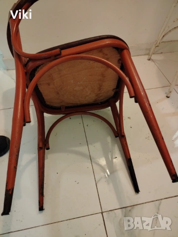 Ретро стол - метална конструкция , снимка 4 - Антикварни и старинни предмети - 53449638