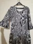 ДЪЛГА СТРАХОТНА ЧЕРНО БЯЛА РОКЛЯ 2XL-3XL, снимка 4