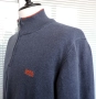 Hugo Boss Mens Navy Blue 1/4 Zip Long Sleeve Cotton Jumper Pullover Size XL /XXL, снимка 5