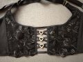 Прозрачен дантелен корсет под бюста с презрамки и сърца с кристали р-р S, снимка 12