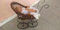 Ретро бебешка количка за кукли - голяма, снимка 1