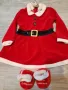 коледен комплект за бебе 3м и коледна рокличка 6-9м, снимка 7