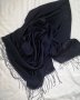 Тъмно син шал с ресни 180/66, снимка 4