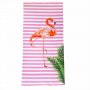 2866 Плажна кърпа Розово фламинго, 150×70 cm, снимка 1