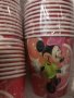 Мини Маус minnie mouse розови на точки 10 бр картонени чаши парти рожден ден, снимка 1 - Чаши - 37052995