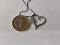 Сребърно колие 925 сърце, снимка 4