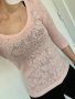 Розова блузка с 3/4 ръкав Stradivarius, S размер, снимка 1 - Блузи с дълъг ръкав и пуловери - 30384113