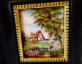 Limoges емайлирана картина на S.Miguel,рамка. , снимка 3