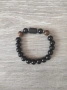 Стилна гривна от оникс и тигрово око , снимка 1