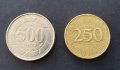 Монети. Ливан. 250 и 500 ливри. 1995, 1996 година., снимка 1