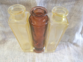 Лот от три броя шишенца от цветно стъкло, снимка 3