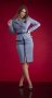 Дамски костюм, изработен от силно еластичен жакард и комбиниран с еко кожа, снимка 1 - Костюми - 38794794