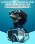 Нова Маска и шнорхел за възрастни – 180° изглед, антифог, силикон, море, снимка 5