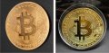 🪙💰💱Позлатена crypto Bitcoin монета в трофейна кутия (trophy case), снимка 2